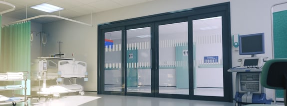 Clariglide bi-parting healthcare sliding door