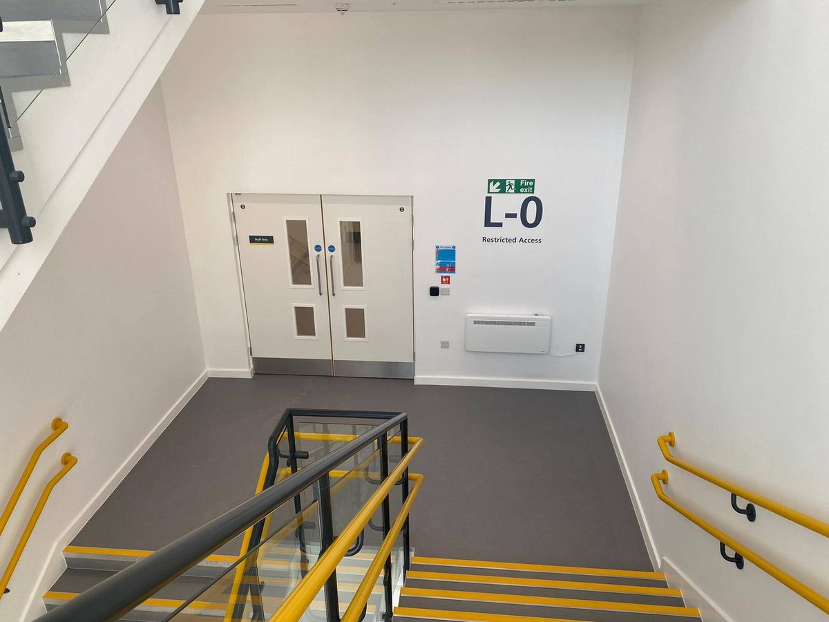 Hinchingbrooke Hospital fire door and fire escape